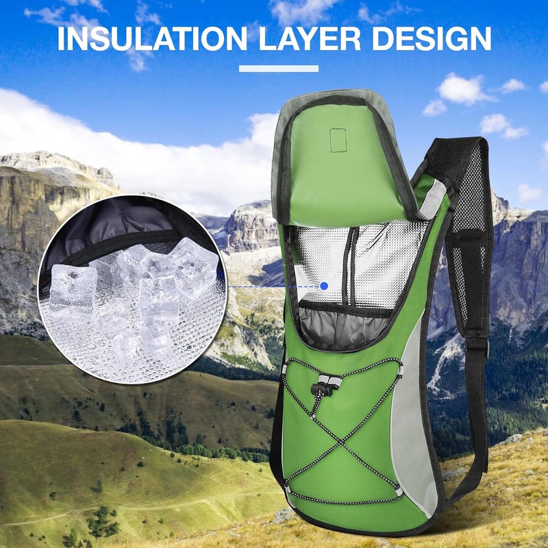 KUYOU Running Hydration Vest - Lightweight Insulated Hydration Backpack with 2L Water Bladder, Adjustable Chest Straps and Reflective Water Backpack for Trail Running Marathon Race Hiking Cycling - Image 2